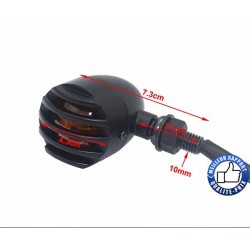 Bikers-Custom : Clignotants bullet noir pour Custom et Harley