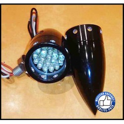 Clignotants comet noir à leds pour Custom et Harley