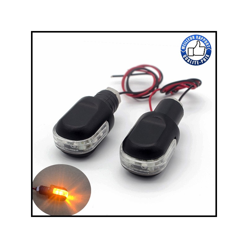 Bikers-Custom : Clignotants embouts de guidon blinker pour Custom et Harley