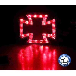 Bikers-Custom : Feux arrière croix de malte chrome