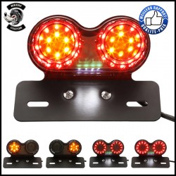 Bikers-Custom : Feux arrière isincer double light avec support de plaque