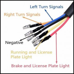 Bikers-Custom : Feux arrière isincer double light avec support de plaque
