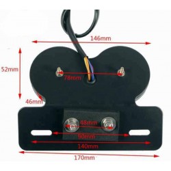 Bikers-Custom : Feux arrière isincer double light avec support de plaque