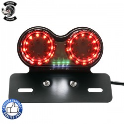 Bikers-Custom : Feux arrière isincer double light avec support de plaque