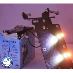 Bikers-Custom : Support de plaque latéral sharp en chrome ou noir