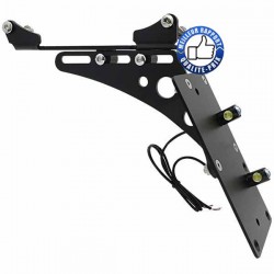 Bikers-Custom : Support de plaque latéral sharp en chrome ou noir
