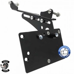 Bikers-Custom : Support de plaque latéral sharp en chrome ou noir