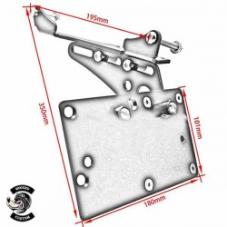 Bikers-Custom : Support de plaque latéral sharp en chrome ou noir