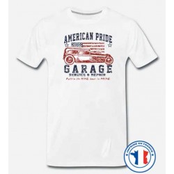 Bikers-Custom : T shirt biker american pride garage