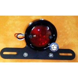 Feux arrière eye vintage noir avec support de plaque