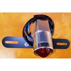 Bikers-Custom : Feux arrière screw noir ou alu poli avec support de plaque