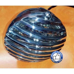 Phare avant pour Harley, custom en alu et sa grille poli