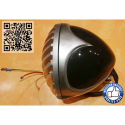 Phare avant pour Harley, custom alu noir et gris