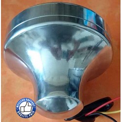 Bikers-Custom : Phare avant samouraï chrome ,  pour Harley, custom