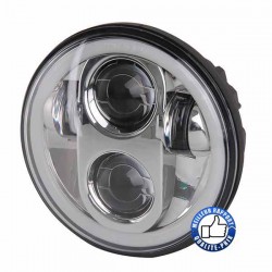 Bikers-Custom : Phare daymaker 5 3/4 avec son Halo. Noir ou chrome pour Harley