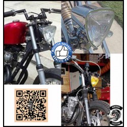 Phare avant chopper Kulture pour Harley, custom