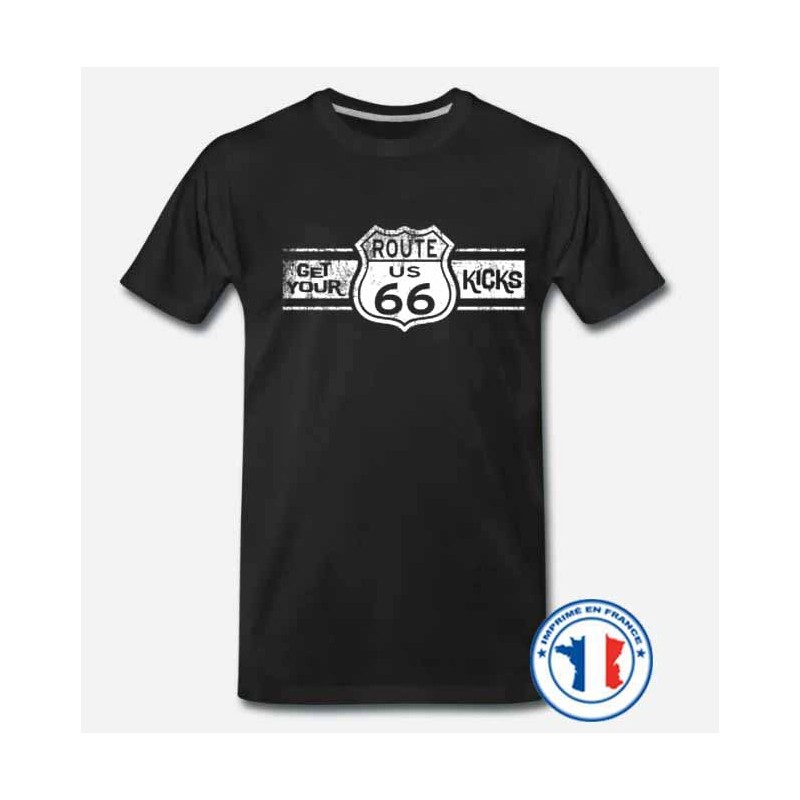 Bikers-Custom : T shirt biker get your kicks 66