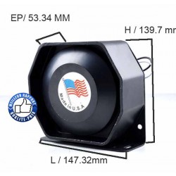 Bikers-Custom : Haut parleur noir slim de 200w