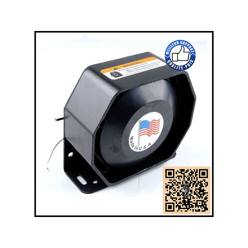 Bikers-Custom : Haut parleur noir slim de 200w