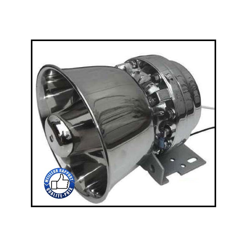 Bikers-Custom : Haut parleur, speaker chrome seul de 200w
