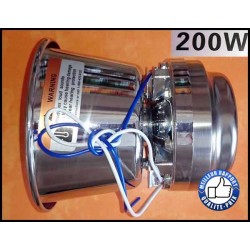 Bikers-Custom : Haut parleur, speaker chrome seul de 200w