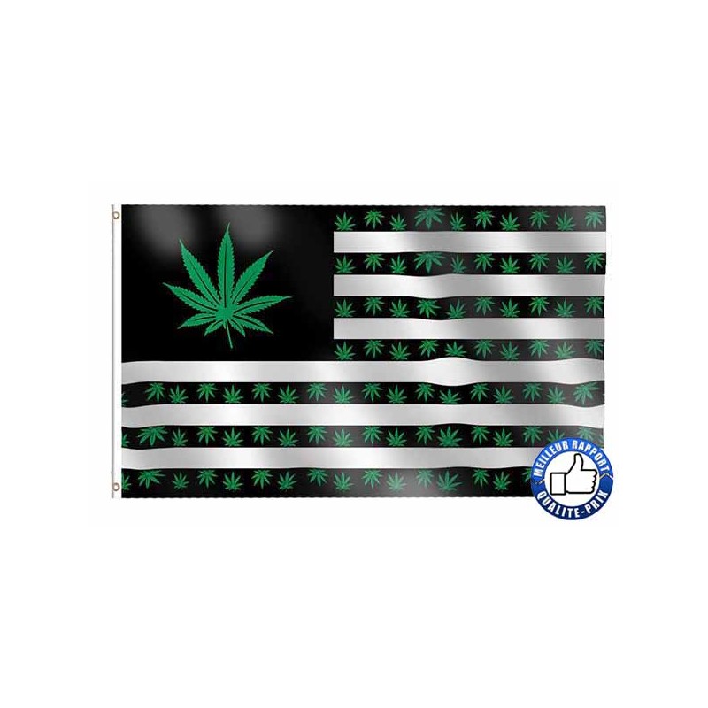 Bikers-Custom : Drapeau biker Marijuana