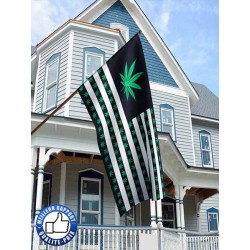 Bikers-Custom : Drapeau biker Marijuana