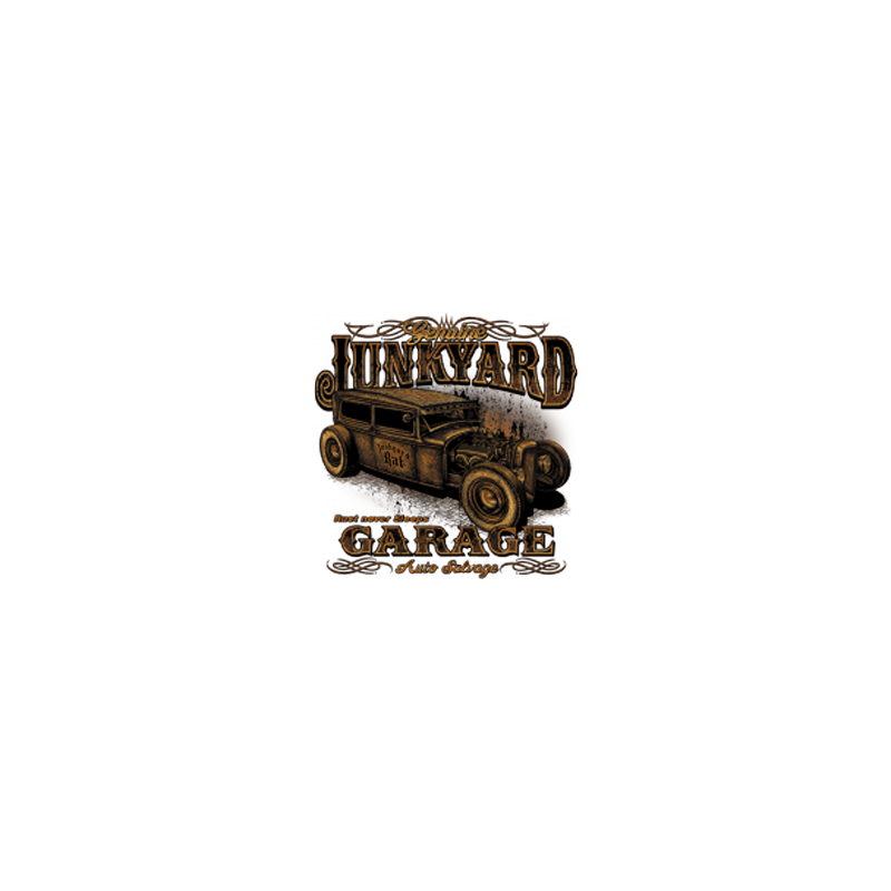 Bikers-Custom : T shirt biker junk yard garage