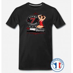 Bikers-Custom : T shirt biker lucky seven custom