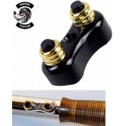 Bikers-Custom : Boutons poussoirs de guidon 2 plots.