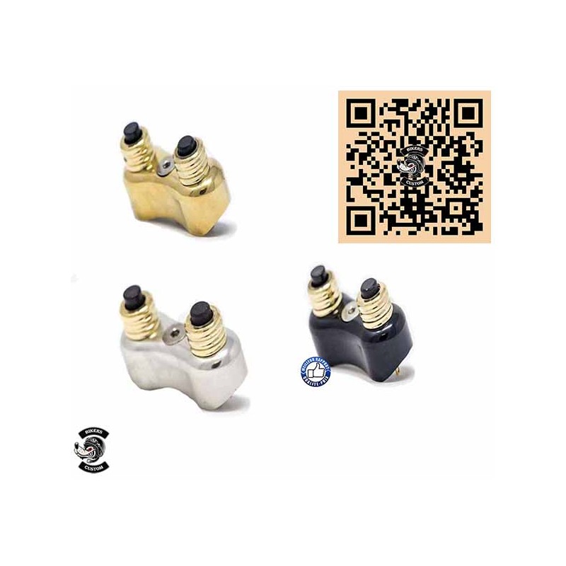 Bikers-Custom : Boutons poussoirs de guidon 2 plots.