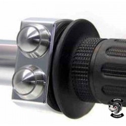 Bikers-Custom : Boutons poussoirs de guidon 3 plots.