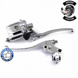 Bikers-Custom : Kit de freinage complet croix de malte chrome pour custom