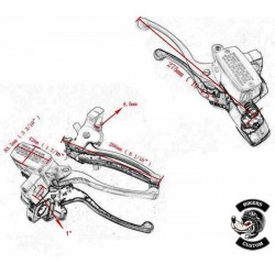 Bikers-Custom : Kit de freinage complet skull chrome pour custom