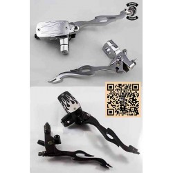 Kit de freinage hydraulique flammes avec leviers flammes pour...