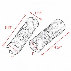Bikers-Custom : Poignées de guidon custom round hole