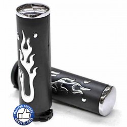 Poignées de guidon flamme pour custom et Harley
