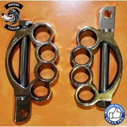 cales pieds poing américain laiton, pour custom